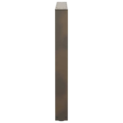 Ruokapöydän jalat V-muoto 2 kpl Luonnonteräs 90x(72-73,3) cm