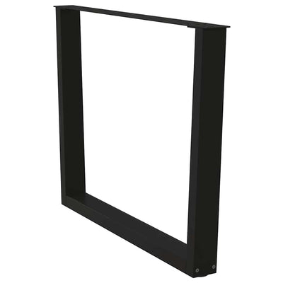 Ruokapöydän jalat V-muoto 2 kpl Musta 100x(72-73,3) cm Teräs