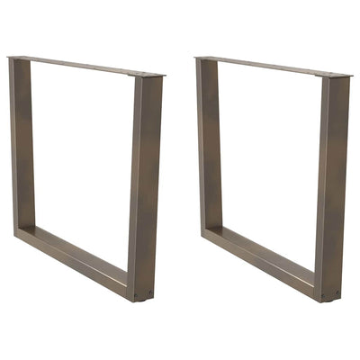 Ruokapöydän jalat V-muoto 2 kpl Luonnonteräs 100x(72-73,3) cm