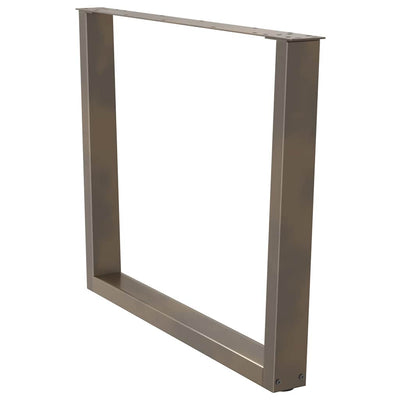 Luonnonteräs ruokapöydän jalat v-muoto Crusita 100x(72-73,3)cm (2 kpl)