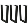 Musta ruokapöydän jalat v-muoto Crusita 70x(72-73,3)cm (3 kpl teräs)