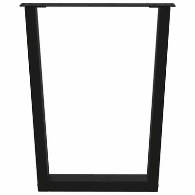Ruokapöydän jalat V-muoto 3 kpl Musta 70x(72-73,3) cm Teräs