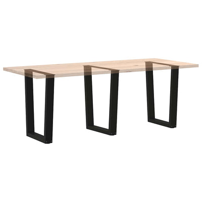 Ruokapöydän jalat V-muoto 3 kpl Musta 70x(72-73,3) cm Teräs