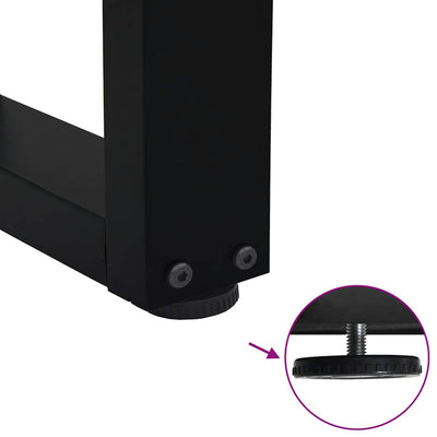 Ruokapöydän jalat V-muoto 3 kpl Musta 70x(72-73,3) cm Teräs