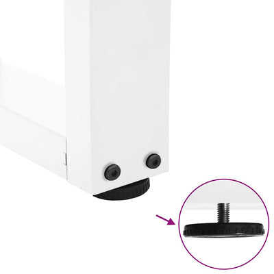 Valkoinen ruokapöydän jalat v-muotoinen Crusita 70x(72-73,3)cm (3 kpl)