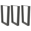 Ruokapöydän jalat V-muoto 3 kpl Antrasiitti 70x(72-73,3) cm