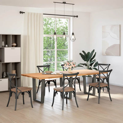 Antrasiitti ruokapöydän jalat v-muoto Crusita 70x(72-73,3)cm (3 kpl)