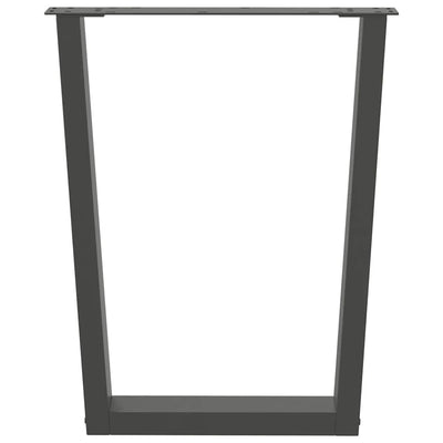 Antrasiitti ruokapöydän jalat v-muoto Crusita 70x(72-73,3)cm (3 kpl)