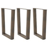 Ruokapöydän jalat V-muoto 3 kpl Luonnonteräs 70x(72-73,3) cm