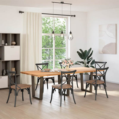 Luonnonteräs ruokapöydän jalat v-muoto Crusita 70x(72-73,3)cm (3 kpl)