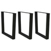 Musta ruokapöydän jalat v-muoto Crusita 80x(72-73,3)cm (3 kpl teräs)