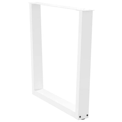 Ruokapöydän jalat V-muotoinen 3 kpl Valkoinen 80x(72-73,3) cm