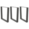 Ruokapöydän jalat V-muotoinen 3 kpl Antrasiitti 80x(72-73,3) cm