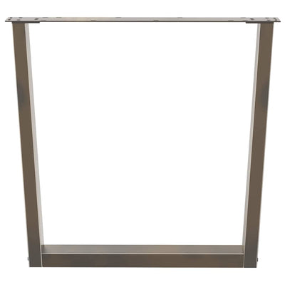 Luonnonteräs ruokapöydän jalat v-muoto Crusita 80x(72-73,3)cm (3 kpl)