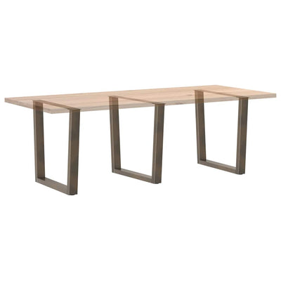 Ruokapöydän jalat V-muoto 3 kpl Luonnonteräs 80x(72-73,3) cm