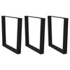 Musta ruokapöydän jalat v-muoto Crusita 90x(72-73,3)cm (3 kpl teräs)
