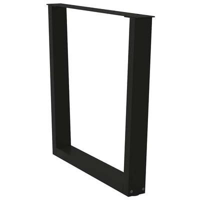 Ruokapöydän jalat V-muoto 3 kpl Musta 90x(72-73,3) cm Teräs