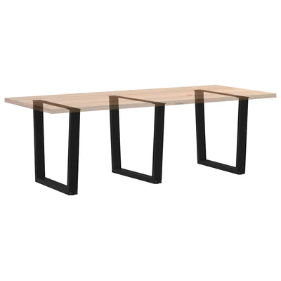 Ruokapöydän jalat V-muoto 3 kpl Musta 90x(72-73,3) cm Teräs
