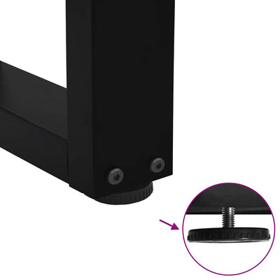 Ruokapöydän jalat V-muoto 3 kpl Musta 90x(72-73,3) cm Teräs