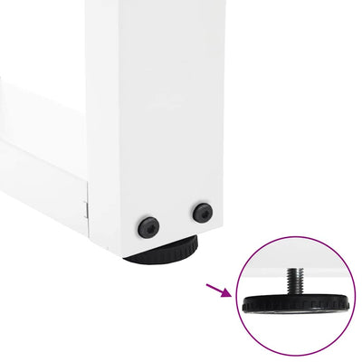 Valkoinen ruokapöydän jalat v-muotoinen Crusita 90x(72-73,3)cm (3 kpl)