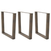 Ruokapöydän jalat V-muoto 3 kpl Luonnonteräs 90x(72-73,3) cm