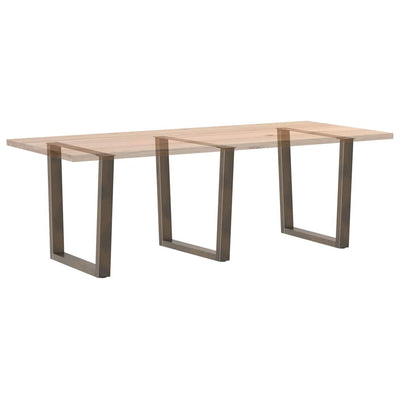 Ruokapöydän jalat V-muoto 3 kpl Luonnonteräs 90x(72-73,3) cm