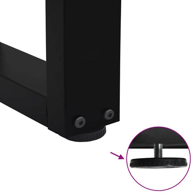 Ruokapöydän jalat V-muoto 3 kpl Musta 100x(72-73,3) cm Teräs
