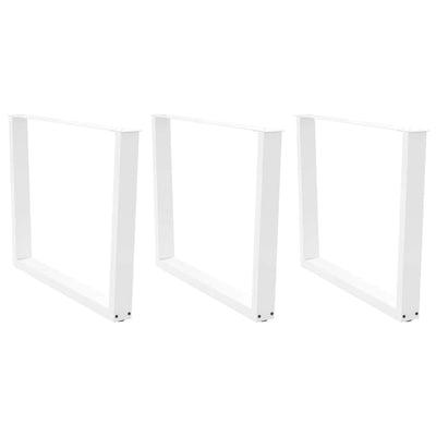 Ruokapöydän jalat V-muoto 3 kpl Valkoinen 100x(72-73,3) cm