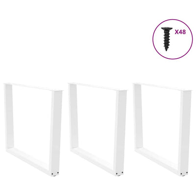 Ruokapöydän jalat V-muoto 3 kpl Valkoinen 100x(72-73,3) cm