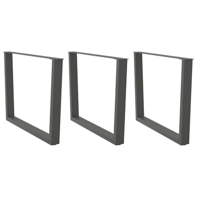 Ruokapöydän jalat V-muotoinen 3 kpl Antrasiitti 100x(72-73,3)cm