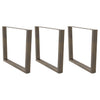 Ruokapöydän jalat V-muoto 3 kpl Luonnonteräs 100x(72-73,3) cm