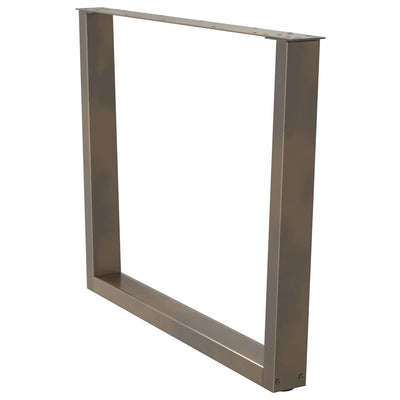 Ruokapöydän jalat V-muoto 3 kpl Luonnonteräs 100x(72-73,3) cm