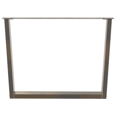 Ruokapöydän jalat V-muoto 3 kpl Luonnonteräs 100x(72-73,3) cm