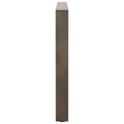 Ruokapöydän jalat V-muoto 3 kpl Luonnonteräs 100x(72-73,3) cm