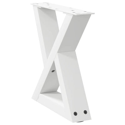 Sohvapöydän jalat 2 kpl Valkoinen 30x(30-31,3) cm Teräs