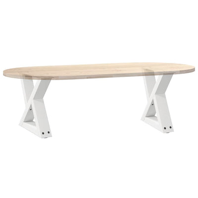 Sohvapöydän jalat 2 kpl Valkoinen 30x(30-31,3) cm Teräs