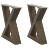 Sohvapöydän jalat 2 kpl Natural Steel 30x(30-31,3) cm Teräs