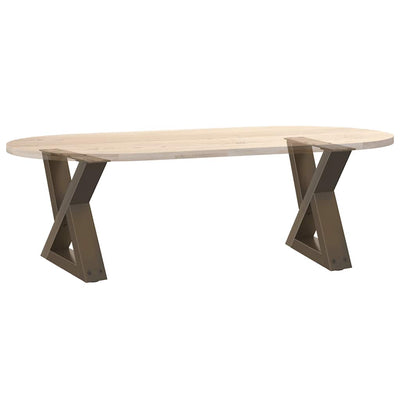 Sohvapöydän jalat 2 kpl Natural Steel 30x(30-31,3) cm Teräs
