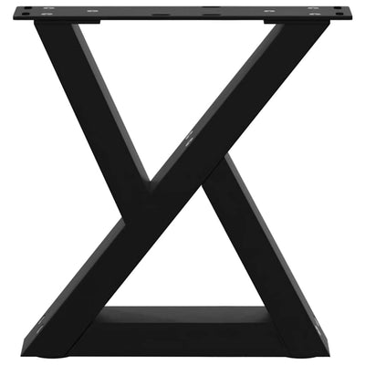 Sohvapöydän jalat 2 kpl Musta 40x(30-31,3) cm Teräs