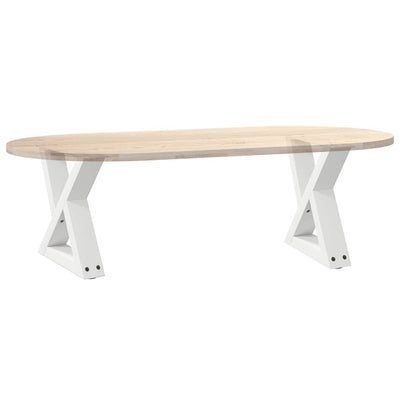 Sohvapöydän jalat 2 kpl Valkoinen 40x(30-31,3) cm Teräs