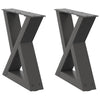 Sohvapöydän jalat 2 kpl Antrasiitti 40x(30-31,3) cm Teräs