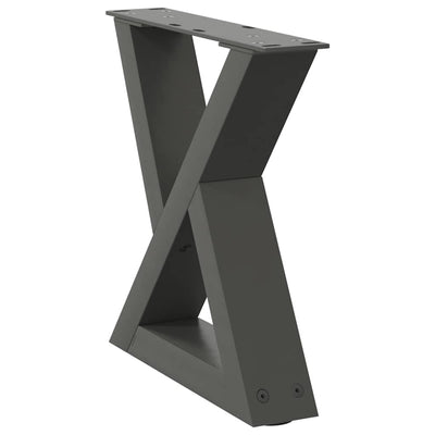 Sohvapöydän jalat 2 kpl Antrasiitti 40x(30-31,3) cm Teräs
