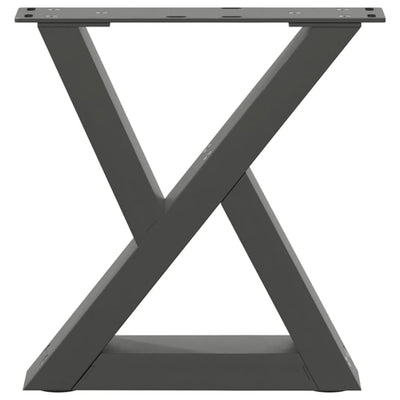Sohvapöydän jalat 2 kpl Antrasiitti 40x(30-31,3) cm Teräs