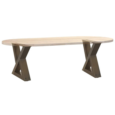 Sohvapöydän jalat 2 kpl Natural Steel 40x(30-31,3) cm Teräs