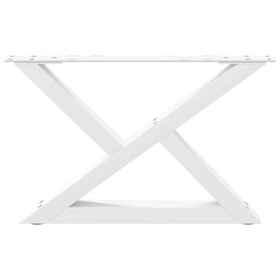 Sohvapöydän jalat 2 kpl Valkoinen 50x(30-31,3) cm Teräs