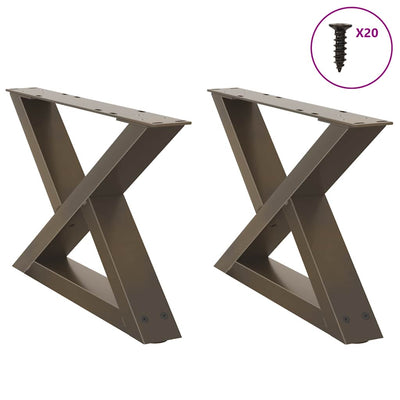 Sohvapöydän jalat 2 kpl Natural Steel 50x(30-31,3) cm Teräs
