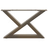 Sohvapöydän jalat 2 kpl Natural Steel 50x(30-31,3) cm Teräs