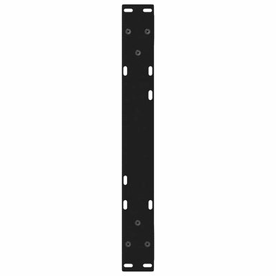 Sohvapöydän jalat 2 kpl Musta 60x(30-31,3) cm Teräs