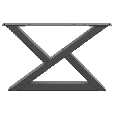 Sohvapöydän jalat 2 kpl Antrasiitti 60x(30-31,3) cm Teräs