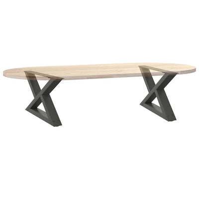 Sohvapöydän jalat 2 kpl Antrasiitti 60x(30-31,3) cm Teräs
